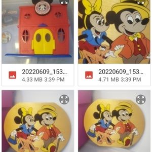 Mickey Mouse Play Fire House & Hand Painted Plaque (Toy & Decor)
